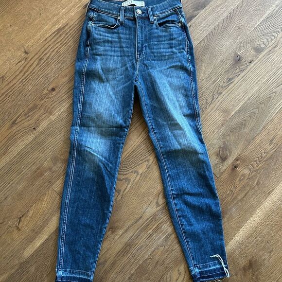 AYR The Riser High Rise Skinny Ankle Denim Jeans in Medium Wash Blue 27 … - Picture 5 of 14